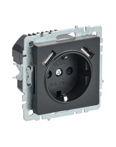 Розетка IEK Brite BR-R14-16-U21-D21-K02 Iek