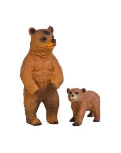 Набор фигурок коллекционных Masai Mara Мир диких животных. Семья бурых медведей / MM211-144 Masai mara