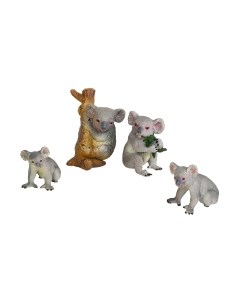 Набор фигурок коллекционных Masai Mara Мир диких животных. Семья коал / MM211-215 Masai mara