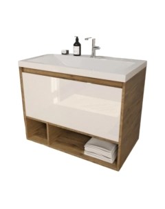 Тумба с умывальником Эстет Monaco Wood / ФР-00010683