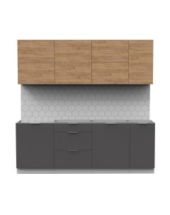 Кухонный гарнитур Интермебель Микс Топ-37 2.2м без столешницы