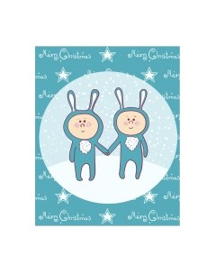 Скатерть JoyArty Новогодние братишки-зайчишки / tcox_78082 Joyarty