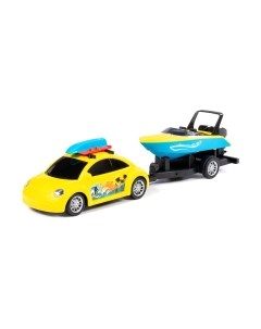 Автомобиль игрушечный Полесье Турне с катером на прицепе / 92540