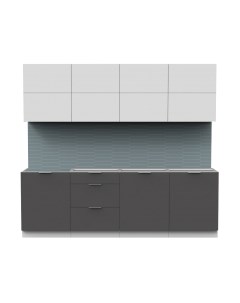 Кухонный гарнитур Интермебель Микс Топ-38 2.4м без столешницы