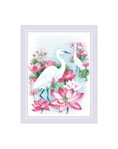Набор для вышивания Поле лотосов Цапли / 1868 Риолис