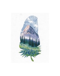 Набор для вышивания Горный пейзаж-2 / 1402В Овен