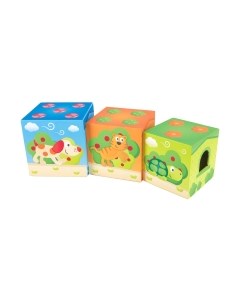 Развивающая игрушка Hape Кубики-пирамида. Башня Дружбы / E0451-HP