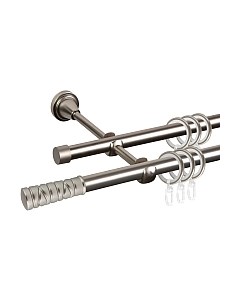 Карниз для штор АС ФОРОС Grace D16Г/16Г составной + наконечники Торино Ас форос