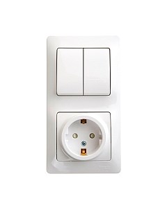 Блок выключатель+розетка Systeme (Schneider) Electric Glossa GSL000174 Systeme (schneider) electric