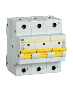 Выключатель автоматический IEK ВА 47-150 125А 3Р 15кА С / MVA50-3-125-C Iek