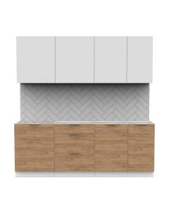 Кухонный гарнитур Интермебель Микс Топ-6 2.1м без столешницы