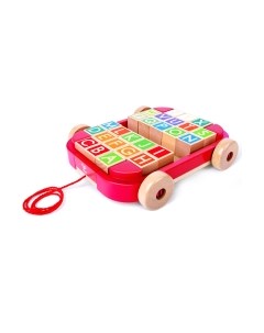 Развивающий игровой набор Hape Тележка с кубиками и английским алфавитом / E0487_HP