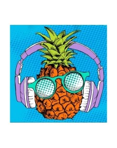 Набор алмазной вышивки Ананасовая радость / WD3037 Wizardi