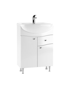 Тумба под умывальник Айсберг Уют 60 Волна с верхним ящиком В1