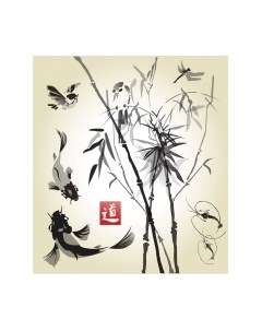 Скатерть JoyArty Рыбы в японском стиле / tcox_10025 Joyarty