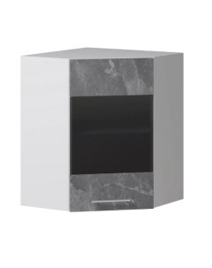 Шкаф навесной для кухни Genesis Мебель Алиса Каспий угловой 600 со стеклом Genesis мебель