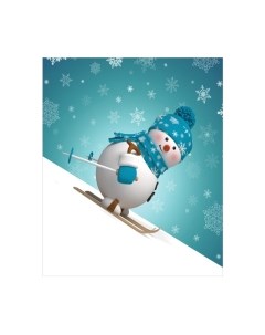 Скатерть JoyArty Снеговик лыжник / tcox_6135 Joyarty