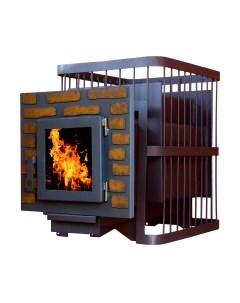 Печь-каменка КомфортПром Сталь дверь со стеклом/декор 102211756 Комфортпром