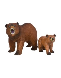 Набор фигурок коллекционных Masai Mara Мир диких животных. Семья бурых медведей / MM211-143 Masai mara