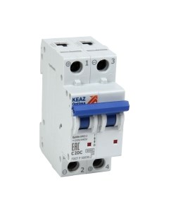 Выключатель автоматический КЭАЗ 2P C 4А OptiDin BM63-2C4-DC-УХЛ3 / 261242 Кэаз