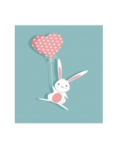 Скатерть JoyArty Влюбленный кролик с шариком / tcox_44099 Joyarty