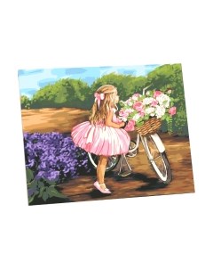 Картина по номерам Школа талантов Девочка с велосипедом / 5351082