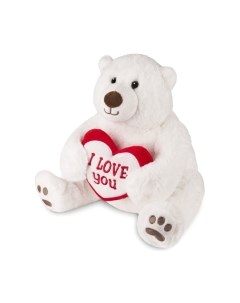 Мягкая игрушка Maxitoys Белый Медведь с сердцем / MT-SUT072005-23