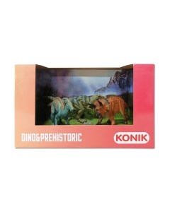 Набор фигурок коллекционных Konik Набор динозавров Тираннозавр, трицератопс / AMD4045