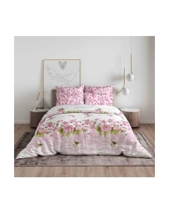 Комплект постельного белья Цветение персика Евро / 208457 Василиса