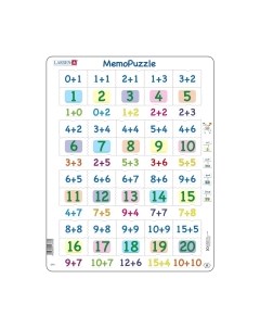 Развивающая игра LARSEN Мемопазл Сложение 0-20 GP3 Larsen