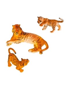 Набор фигурок коллекционных Masai Mara Мир диких животных. Семья тигров / MM211-210 Masai mara