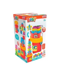 Развивающий игровой набор Dede Логическая пирамидка стаканчики в ведерке / 03466