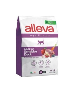 Сухой корм для кошек Эквилибриум Сенситив с уткой для взрослых кошек / P61026 Alleva