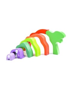 Развивающий игровой набор Hape 3 в 1 На сафари со слонами для малышей / E0489_HP