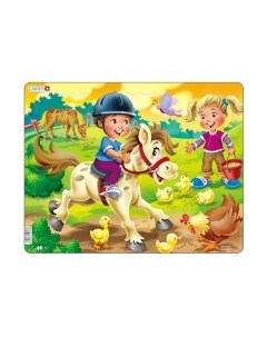 Пазл LARSEN Дети на ферме. Пони BM8 Larsen