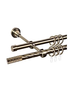 Карниз для штор АС ФОРОС Grace D16K/16Г составной + наконечники Крис Ас форос