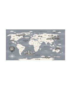 Фотообои листовые Citydecor Карта мира на русском 9