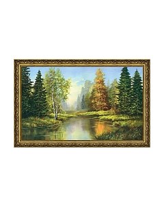 Картина Декарт Речка в хвойном лесу 8Л0174