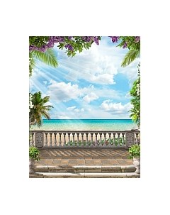 Фотообои листовые Citydecor Фреска вид на море 3D