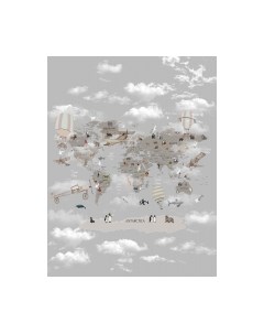 Фотообои листовые Citydecor Карта мира на английском 1