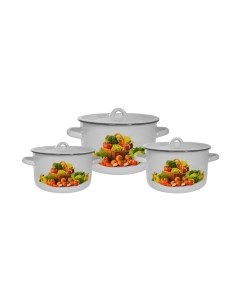 Набор кастрюль СтальЭмаль Сентябрь 1с33 Стальэмаль