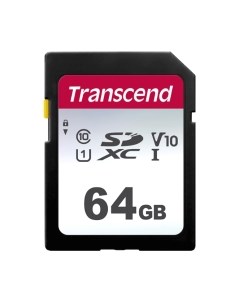 Карта памяти Transcend SDXC Class 10 U3 V30 64GB (TS64GSDC300S)