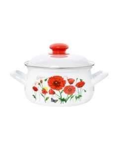 Кастрюля ЭСТЕТ Красные маки / ЭТ-72856 Эстет