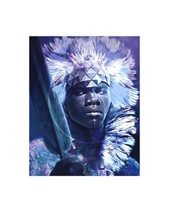 Набор алмазной вышивки Король Африки / WD144 Wizardi