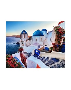 Набор алмазной вышивки Вечер в Санторини / АЖ-1803 Wizardi