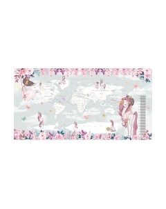Фотообои листовые Citydecor Princess Карта мира с ростомером 16