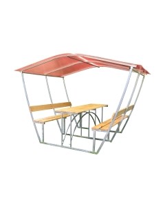 Беседка КомфортПром Тюльпан 3м с покрытием Комфортпром