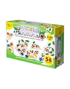 Развивающая игра Нескучные игры Фруктовое тримино. Треугольное домино / 8343