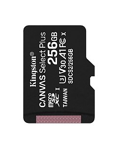 Карта памяти Kingston Canvas Select Plus 100R microSDHC Class10 UHS-I U3 V30 A1 256GB