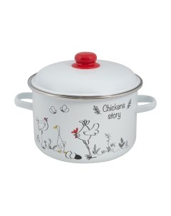 Кастрюля СтальЭмаль Chickens stories 1RD221М Стальэмаль
